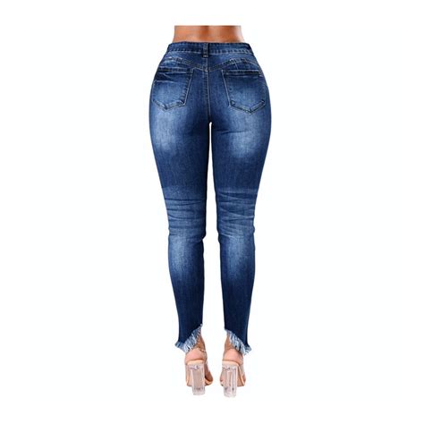 Automne Nouveau Plus La Taille Zipper Fly Side Lace Up Jeans Skinny