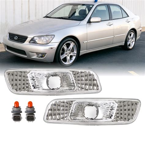 Depo Clear Lens Front Bumper Side Marker Light With Amber Bulbs