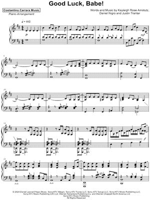 Good Luck Babe Sheet Music Arrangements Available Instantly