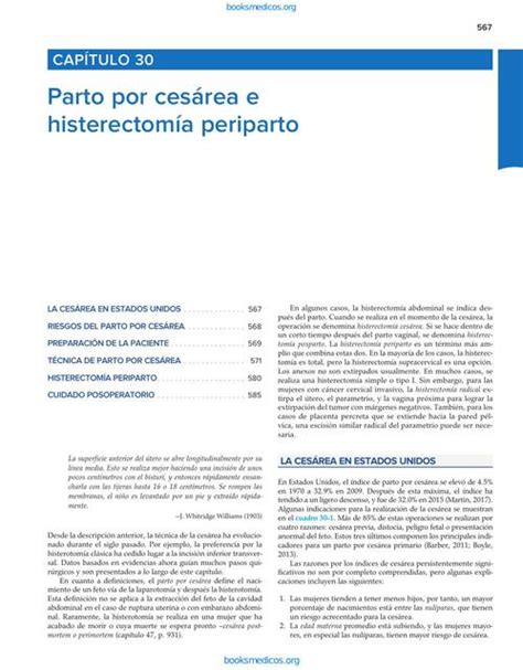 Parto Por Ces Rea E Histerectom A Periparto Apuntesmedicos Udocz