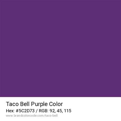 Taco Bell Brand Color Codes » BrandColorCode.com