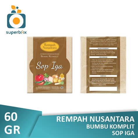 Rempah Nusantara Bumbu Komplit Sop Iga Gr Superbox