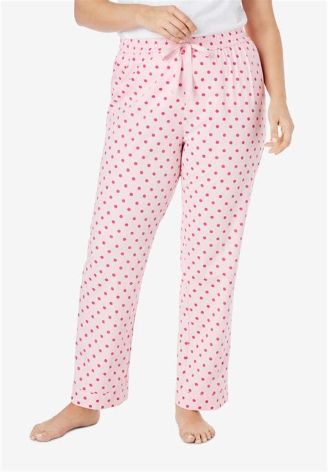 Cotton Poplin Pj Pant By Dreams And Co ® Plus Size Pajama Bottoms