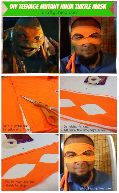 Teenage Mutant Ninja Turtle T-shirt Masks - Crafty Chica