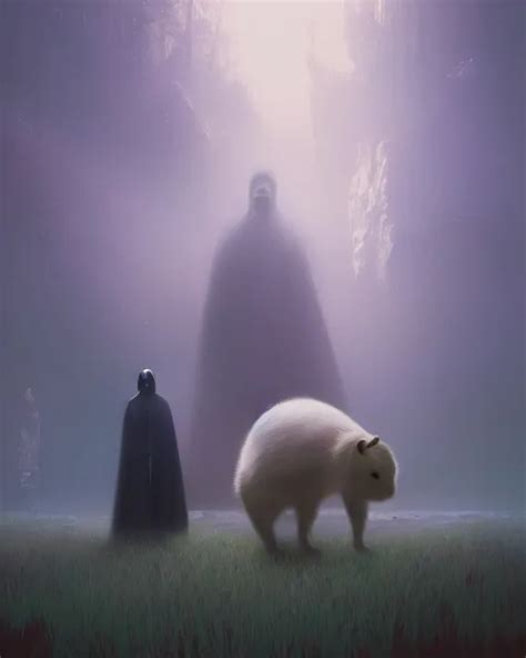 White Capybara Petted By Darth Vader Surreal Stable Diffusion Openart