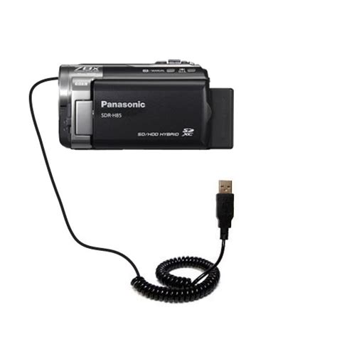 Coiled Power Hot Sync USB Cable Suitable For The Panasonic SDR H Video Camera With Both Data