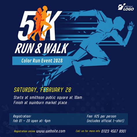 5k Run And Walk Event Ad Template Postermywall