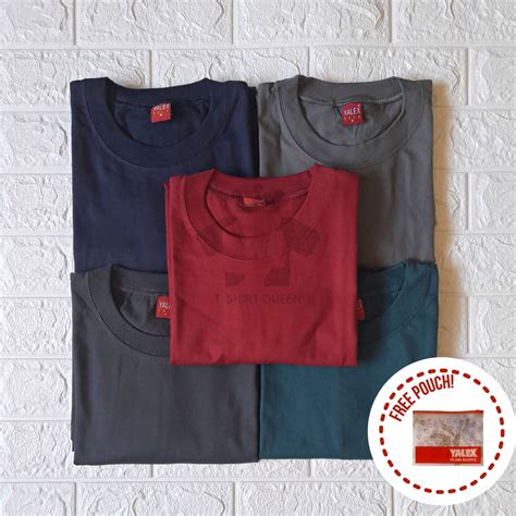 Yalex Round Neck Plain T Shirt Unisex New Dark Colors Shopee Philippines