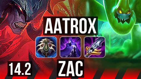 AATROX Vs ZAC TOP Comeback 14 4 8 Rank 13 Aatrox KR Challenger