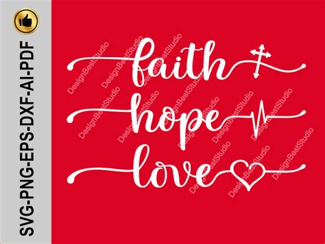 Faith Hope Love Svg Religious Svg Faith Svg Christian Svg Hope Svg Jesus Svg Faith Silhouette