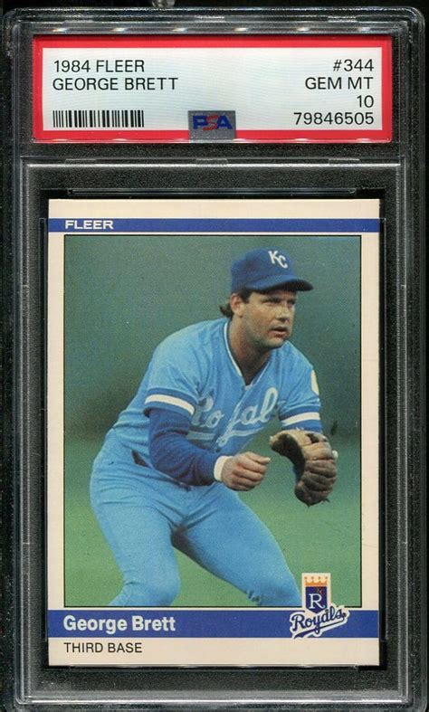 1984 Fleer 344 George Brett PSA 10 HOF 79846505 All Star Cards Inc