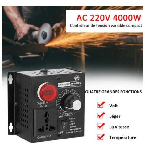 Ac 220V 4000W Compact Controller Variable Tension Vitesse Portable