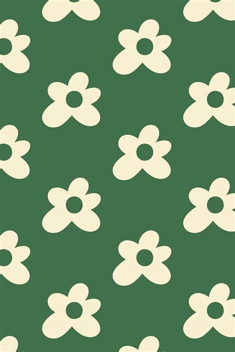 Download Flower Design In Cute Sage Green Wallpaper | Wallpapers.com