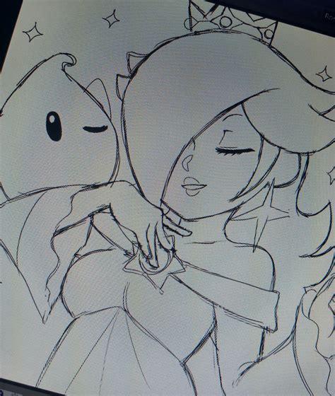 Saruwolf⭐ On Hiatus On Twitter Heres A Rosalina And Luma Wip Still