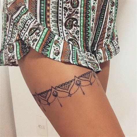 Pin By Sabina S On Tatuagens Thigh Garter Tattoo Thigh Tattoos Women