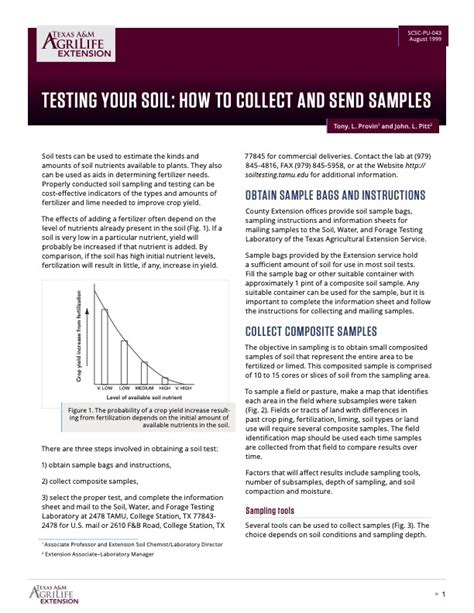 Testing Your Soil How To Collect And Send Samples Publications