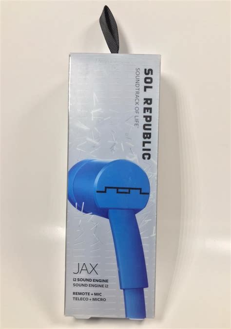 Sol Republic 1112 36 Jax In Ear Headphones With 1 Button Mic Blue Ebay