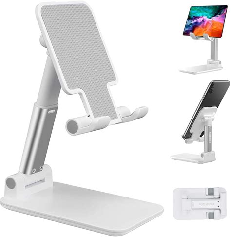 Cell Phone Stand For Desk Foldable Ipad Holder Height Angle Adjustable