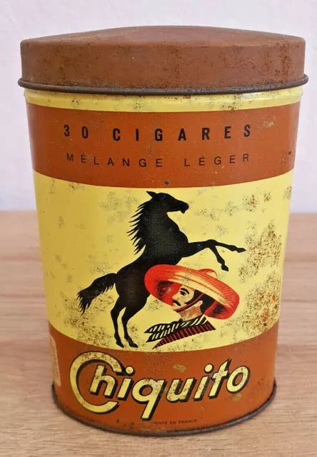 ANCIENNE BOÎTE PUBLICITAIRE Cigares Chiquito Vide Métal EUR 7 42