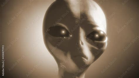 D Cgi Vfx Animation Of A Close Up Headshot Of A Classic Roswell Style