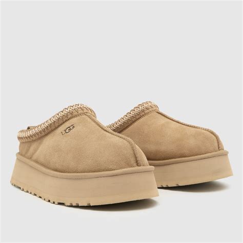 Womens Natural UGG Tazz Platform Slippers Schuh