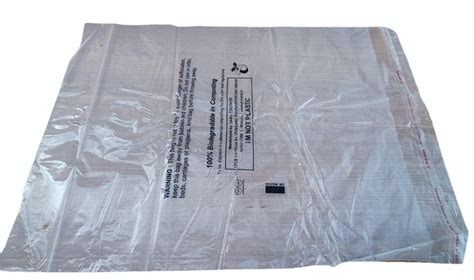 Printed Biodegradable Garment Packaging Plastic Bag 5 Kg Size In