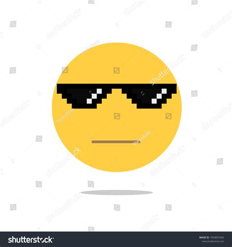 Black Thug Life Meme Glasses Pixel Stock Vector Royalty Free 1054037042