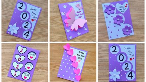 Diy Happy New Year Greetings Card Handmade New Year Card Ideas