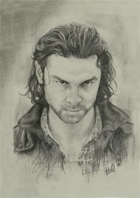 Aidan Turner As John Mitchell From BBC Being Human Pencil Drawing