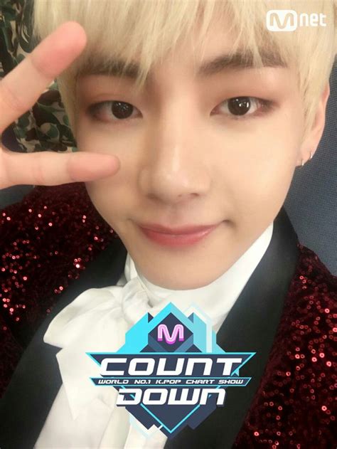 V Bts Mcountdown Selfie Bts 방탄소년단 Taehyung Selca Taehyung Kim