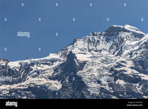 Summit Of The Jungfrau And The Observatory At Jungfraujoch On A Sunny