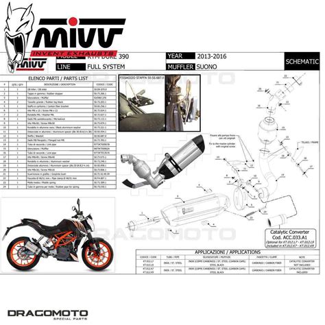 Ligne Complet KTM 390 DUKE 2013 2014 MIVV Suono EBay