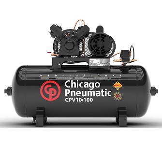 COMPRESSOR CHICAGO PNEUMATIC CPV 10PCM 100 LITROS 2HP METAL