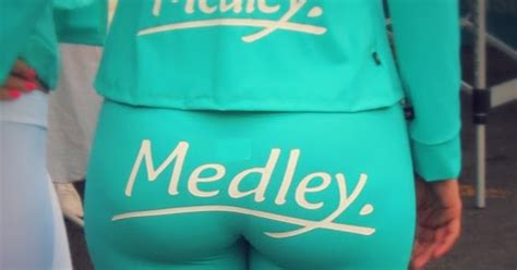 Blonde Girl With Perfect Ass In Lycra