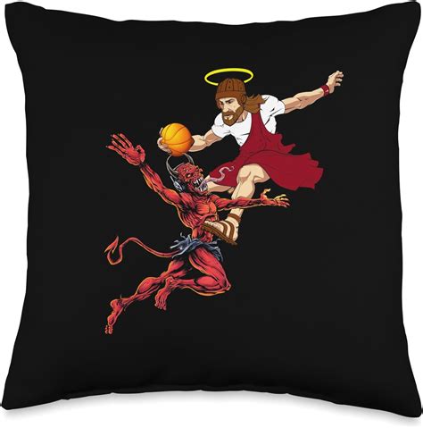 Amazon.com: Jesus Crossing Up The Devil Basketball Dunking Jesus ...