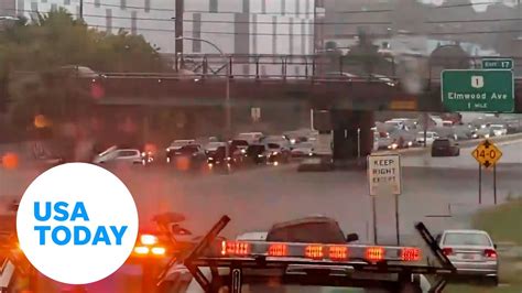 Rhode Island Neighborhoods Flood After Heavy Rain Usa Today Youtube