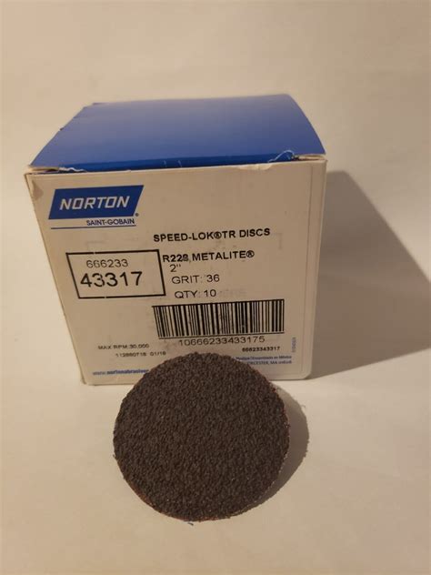 Norton Speed Lok Tr Discs R Metalite Grit For Sale