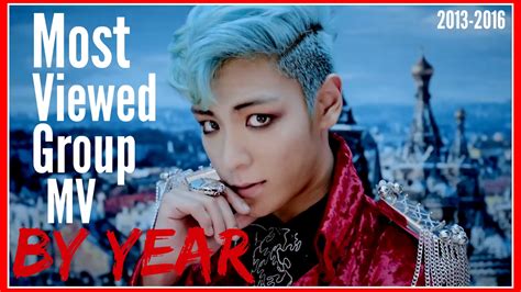 Top 5 Most Viewed Kpop Group Mvs By Year 2013 2016 Youtube