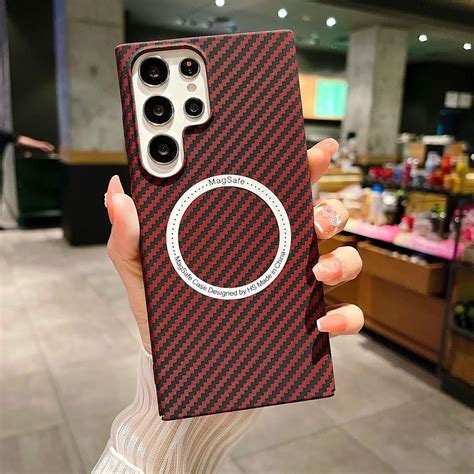 Suitable For Samsung S23 Ultra Carbon Fiber Magnetic Phone Case Lovreko