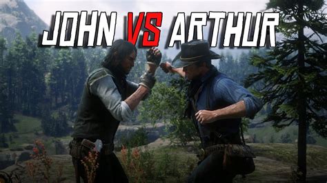 John Marston Vs Arthur Morgan Fist Fight Npc Fights Red Dead