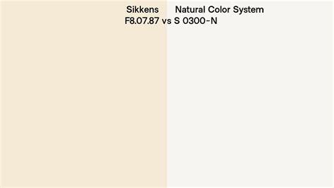 Sikkens F8 07 87 Vs Natural Color System S 0300 N Side By Side Comparison