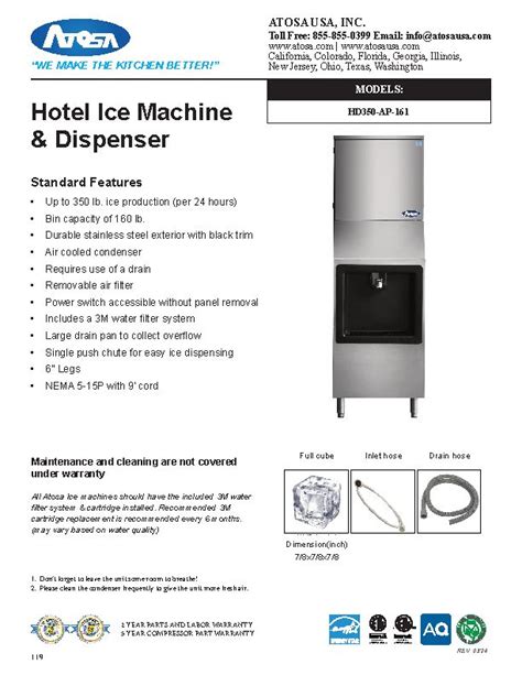 **Atosa: Your trusted partner for reliable ice machine parts**