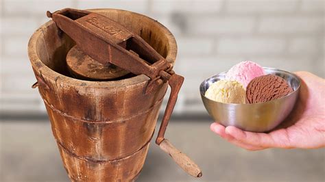 **Nostalgia in Every Scoop: The Sentimental Journey of the Antique Wooden Ice Cream Maker**