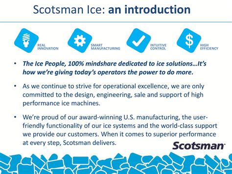 **Scottsman Factory: A Powerhouse of Innovation and Excellence in Ice-Making Technology**