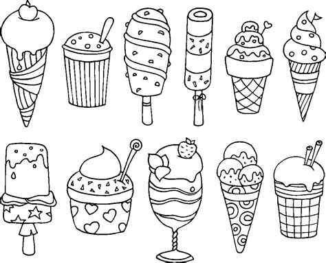  мороженое раскраски 