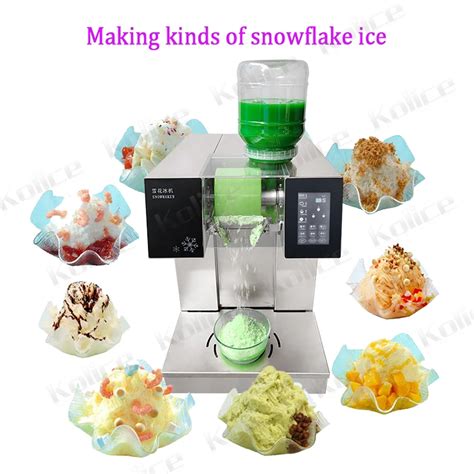  Bing artinya es, Su adalah salju. Mesin es salju bingsu yang unik ini dapat menghasilkan es dalam berbagai bentuk sesuai dengan preferensi Anda. 