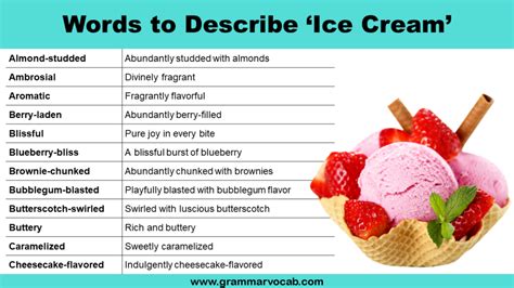  Immerse Yourself in the Delightful World of Ice Cream Descriptive Words 