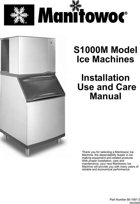  Manitowoc Ice Maker Service Manual: An Indispensable Guide to Maintaining Your Commercial Ice Machine 