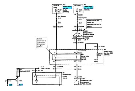 02 ford taurus ses starter relay wiring diagram 