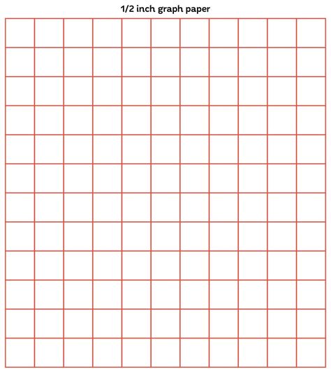 1/2 Inch Graph Paper Printable